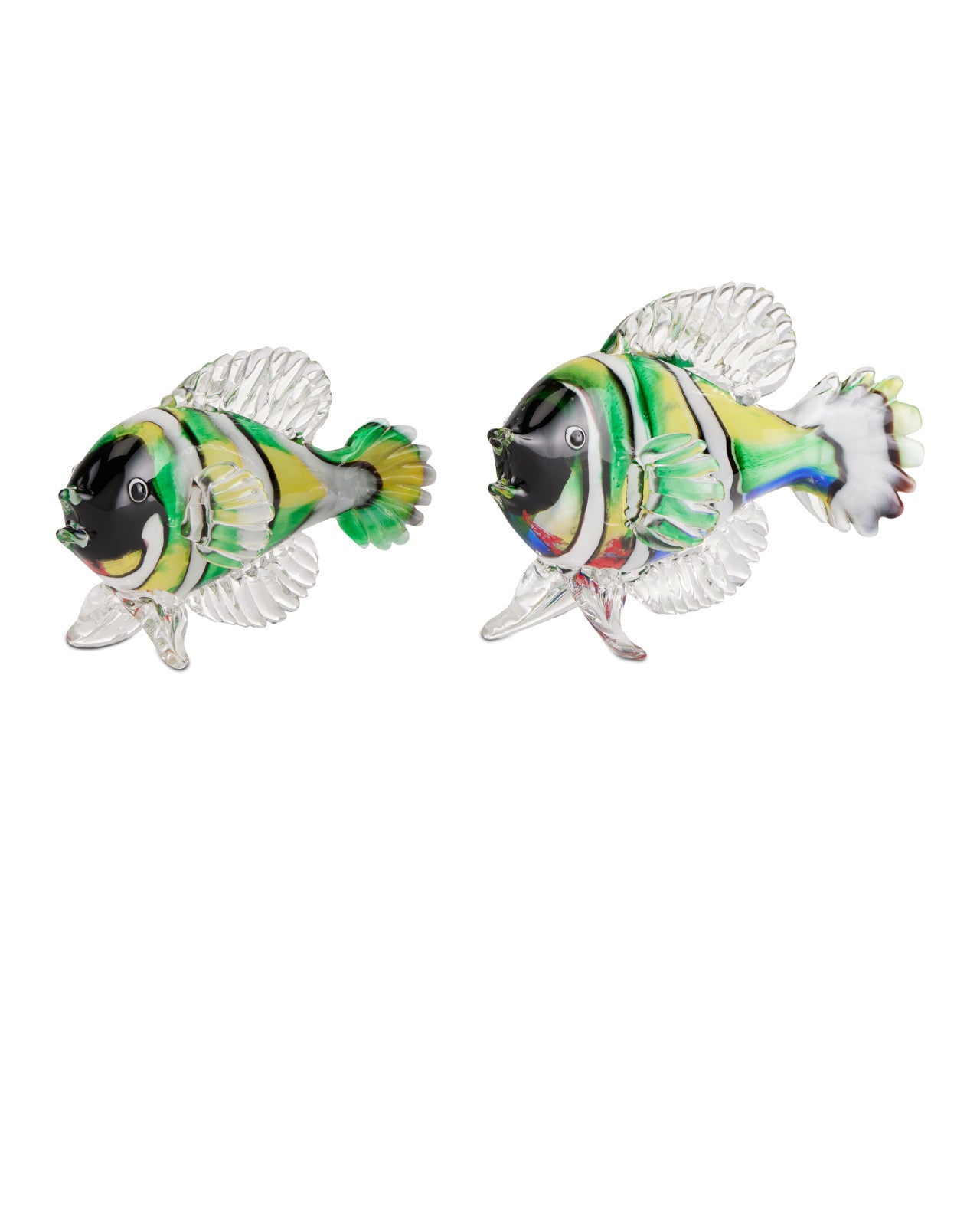 Rialto Green Glass Fish Set of 2